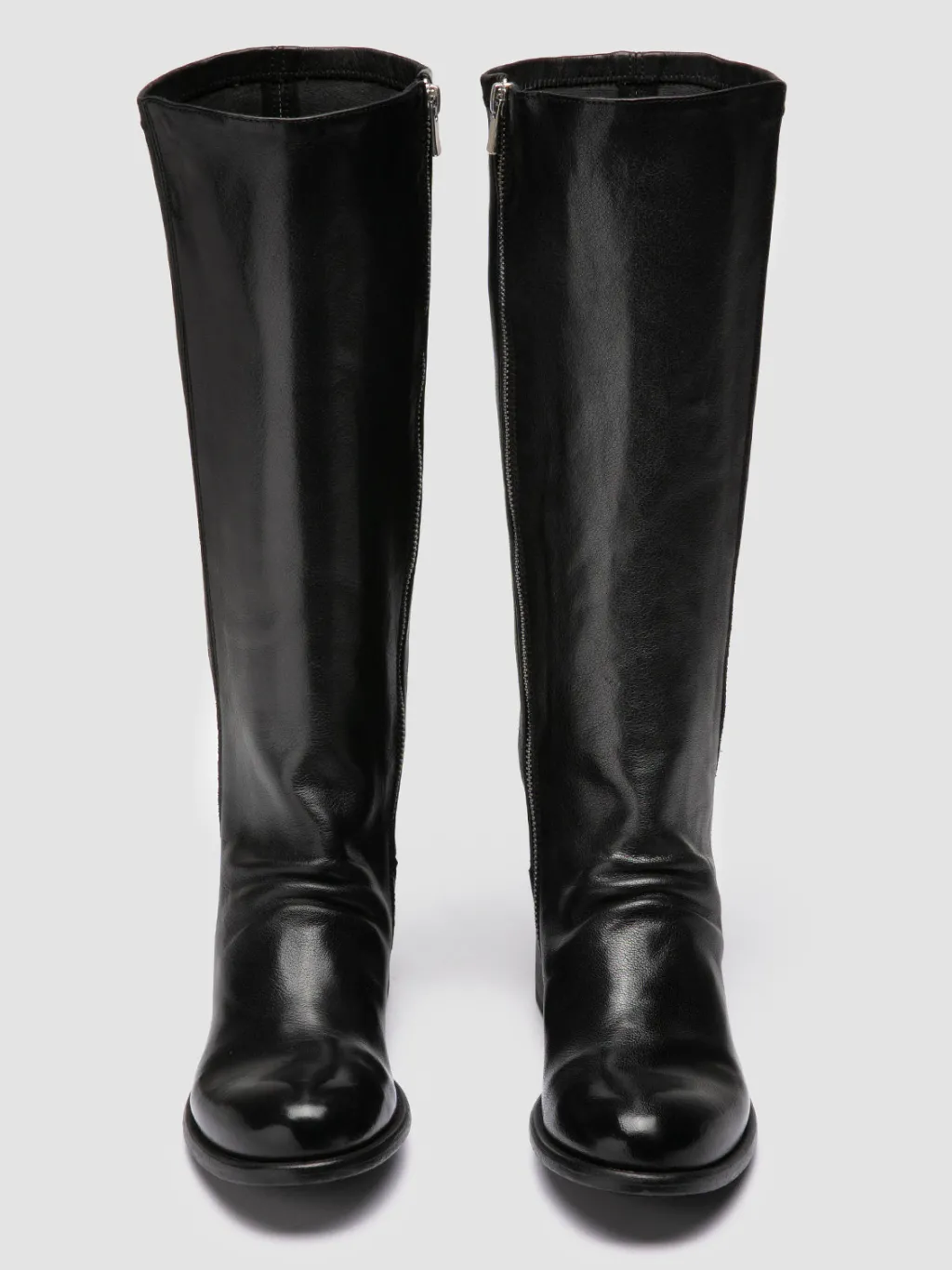 Women Officine Creative LIS 005 - Black Leather Zipped Boots