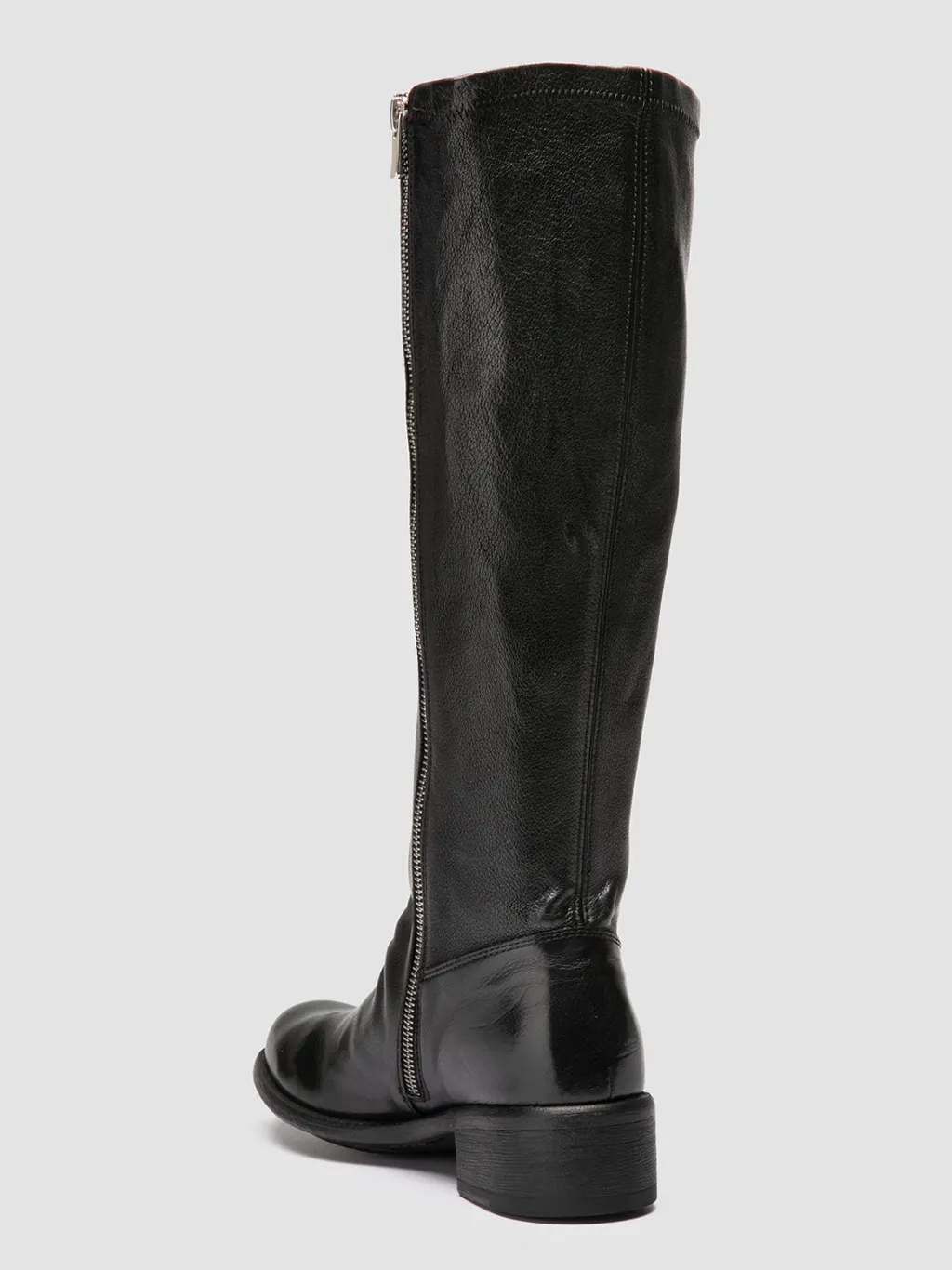 Women Officine Creative LIS 005 - Black Leather Zipped Boots