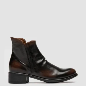 Women Officine Creative LIS 001 - Brown Leather Zipped Boots