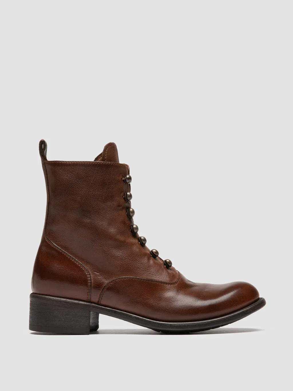 Women Officine Creative LIS 006 - Brown Leather Zipped Boots
