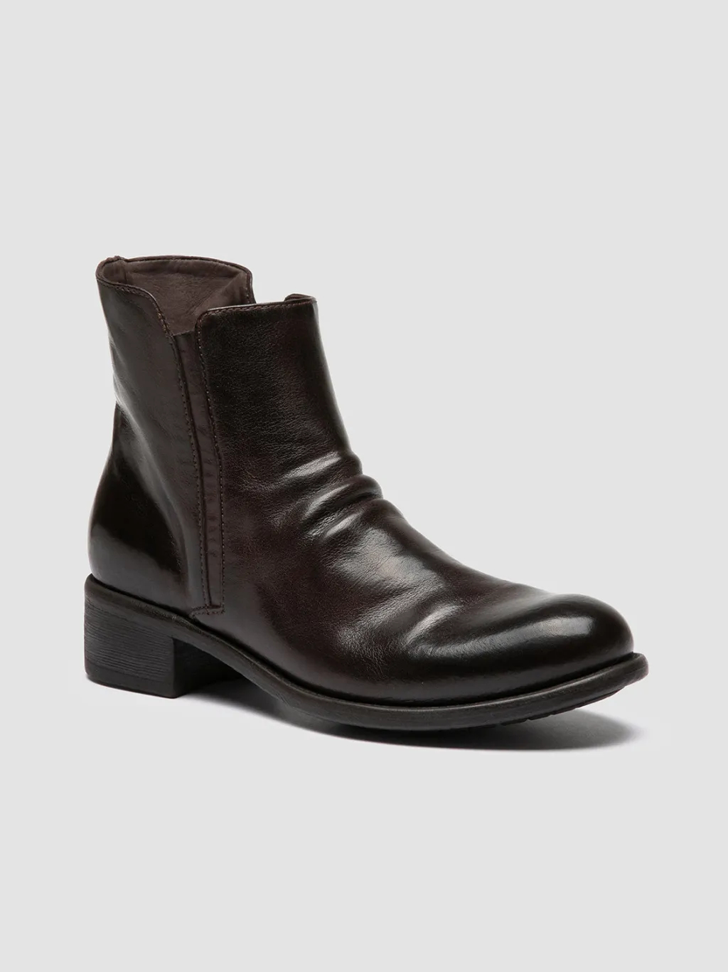 Women Officine Creative LIS 001 - Brown Leather Zipped Boots