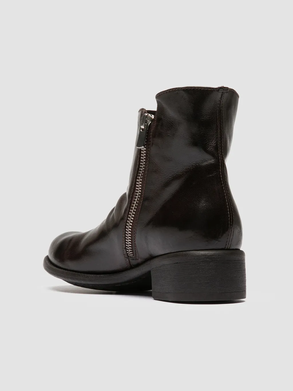 Women Officine Creative LIS 001 - Brown Leather Zipped Boots