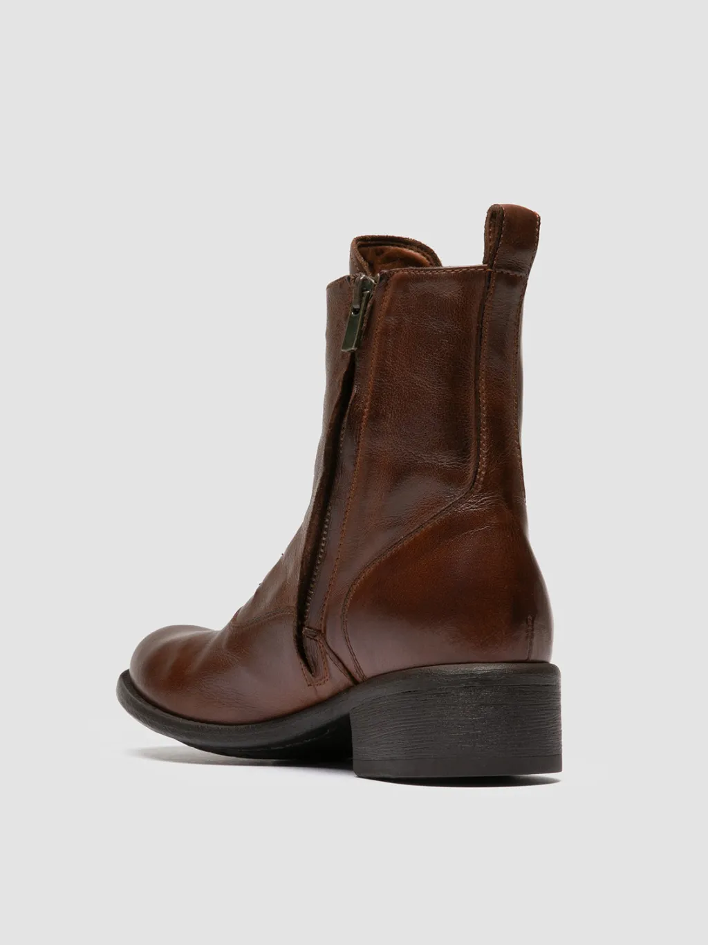Women Officine Creative LIS 006 - Brown Leather Zipped Boots