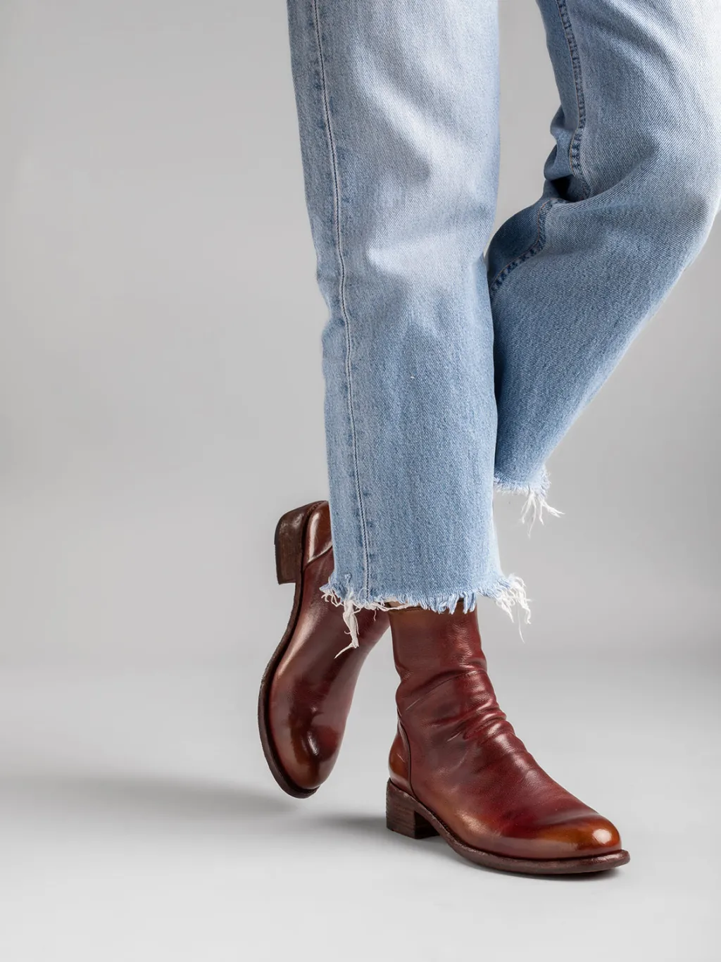 Women Officine Creative LISON 047 - Brown Leather Ankle Boots
