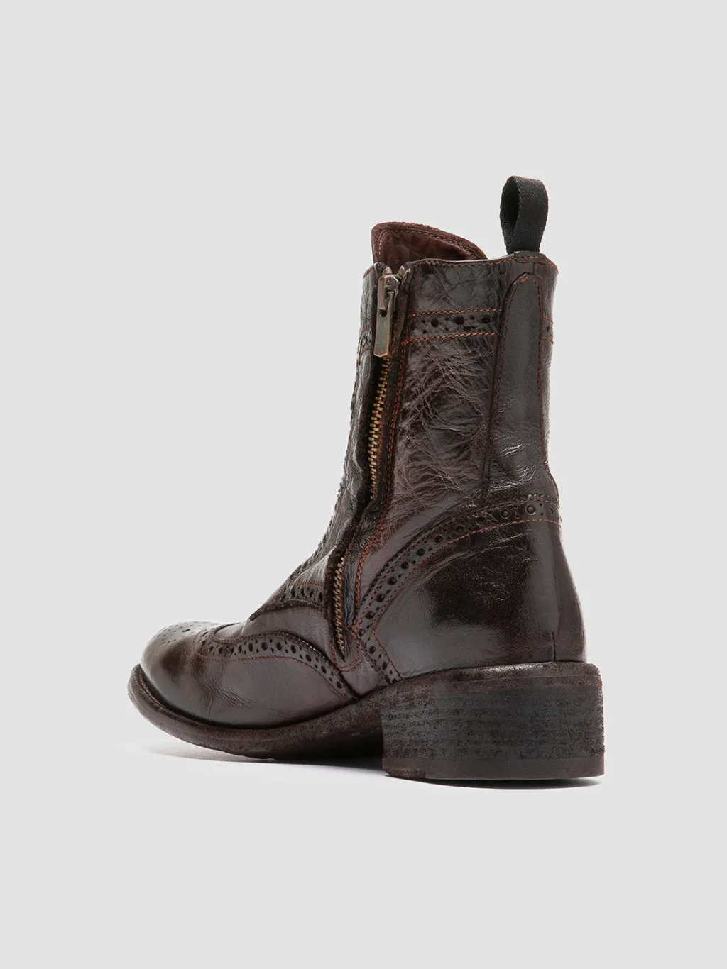 Women Officine Creative LISON 058 - Brown Leather Zip Boots
