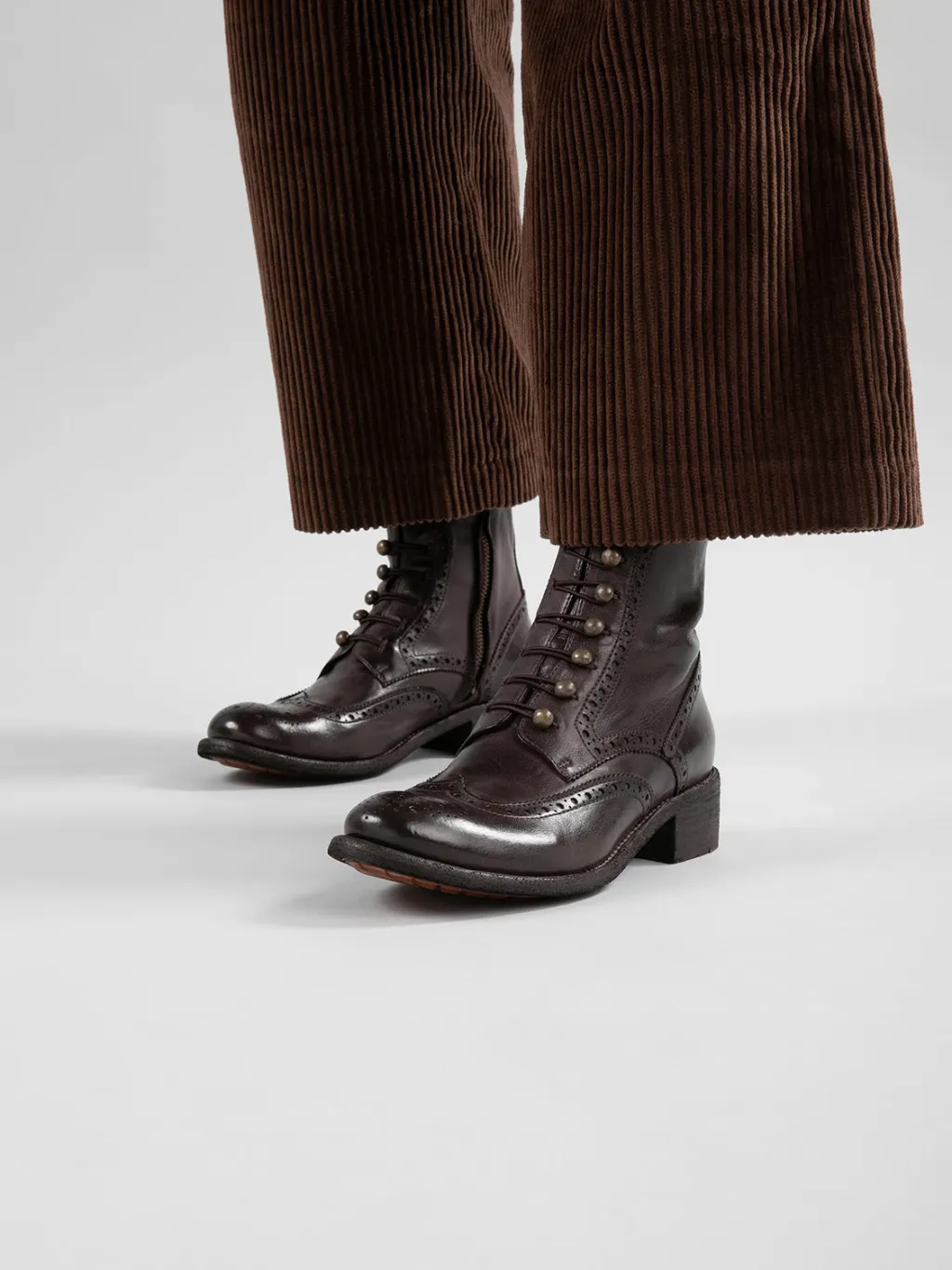 Women Officine Creative LISON 058 - Brown Leather Zip Boots