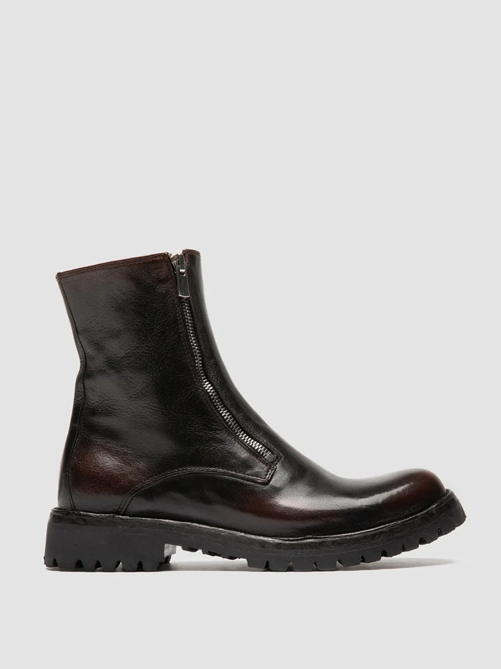 Women Officine Creative LORAINE 026 - Brown Leather Zipped Boots