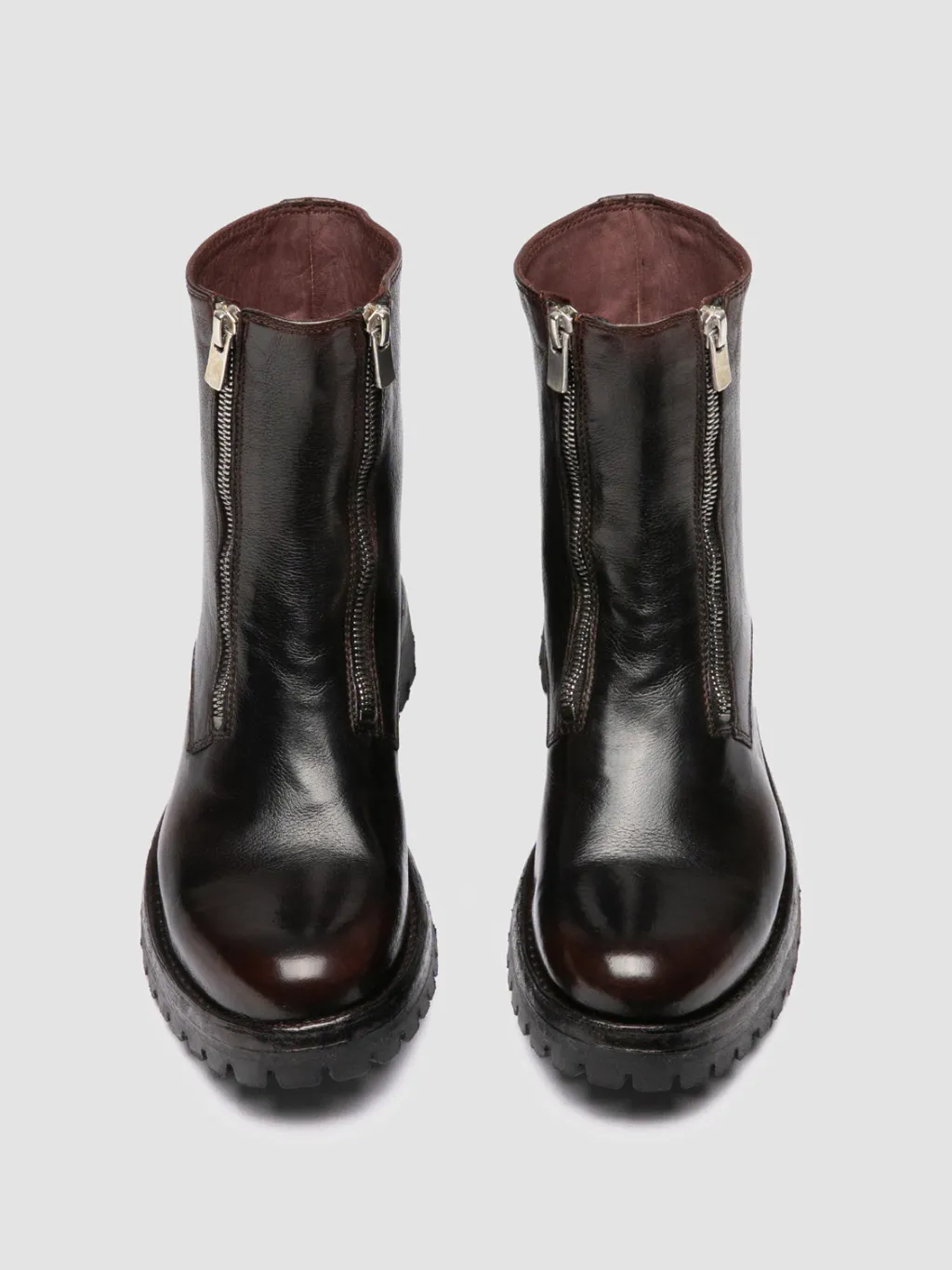 Women Officine Creative LORAINE 026 - Brown Leather Zipped Boots