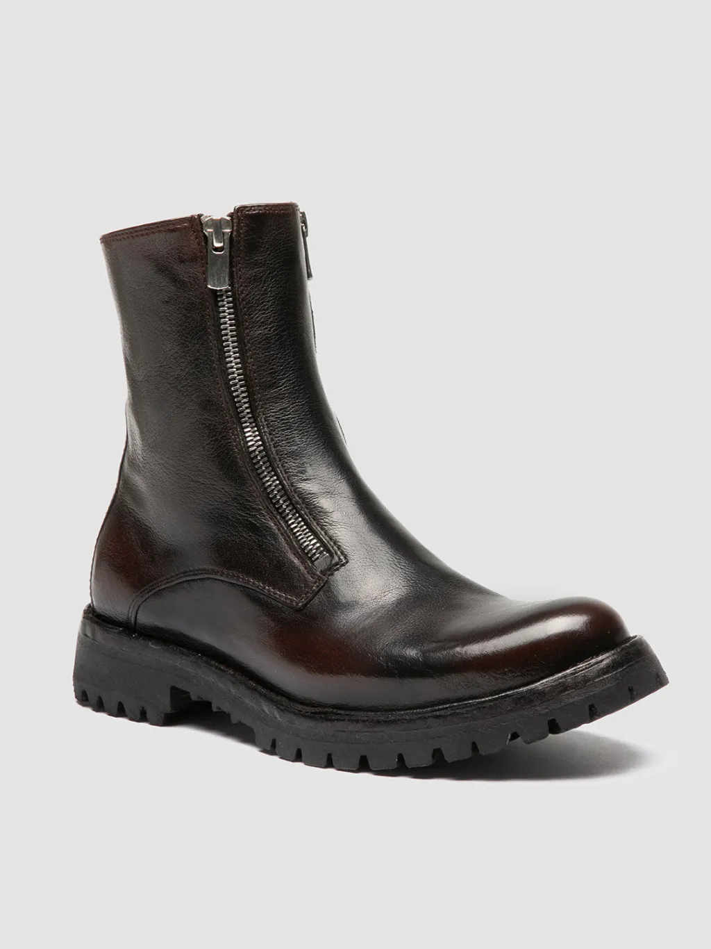 Women Officine Creative LORAINE 026 - Brown Leather Zipped Boots