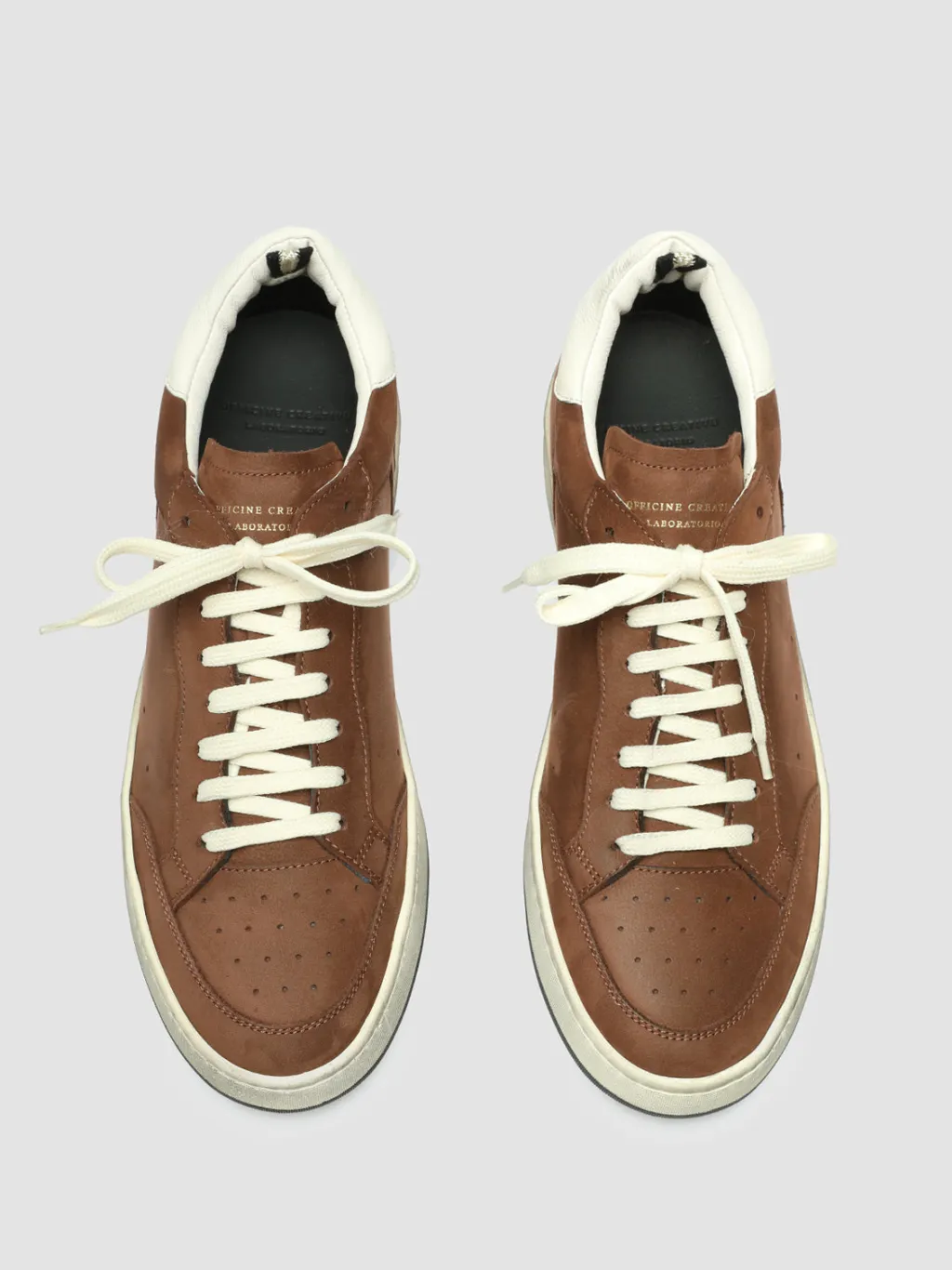Officine Creative MAGIC 002 - Brown Nabuk Low Top Sneakers