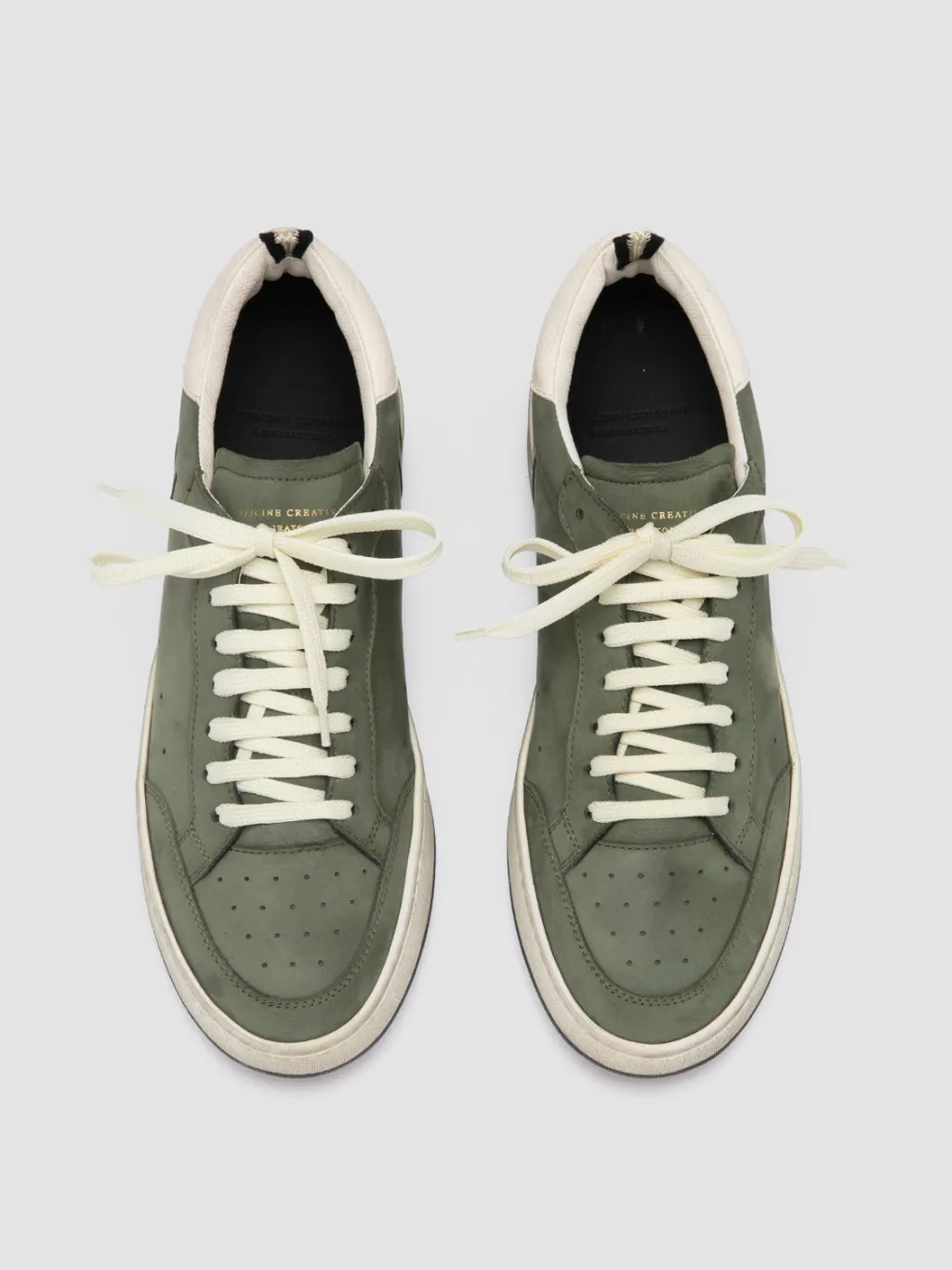 Officine Creative MAGIC 002 - Green Nubuk Low Top Sneakers