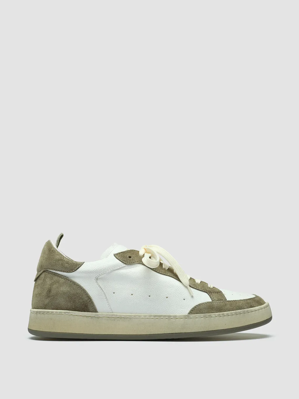 Officine Creative MAGIC 001 - White Leather And Suede Low Top Sneakers