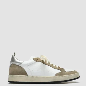 Officine Creative MAGIC 001 - White Leather And Suede Low Top Sneakers