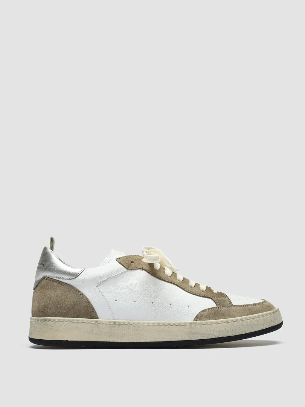 Officine Creative MAGIC 001 - White Leather And Suede Low Top Sneakers