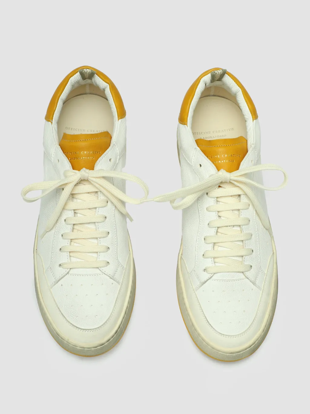 Officine Creative MAGIC 001 - White Leather And Suede Low Top Sneakers