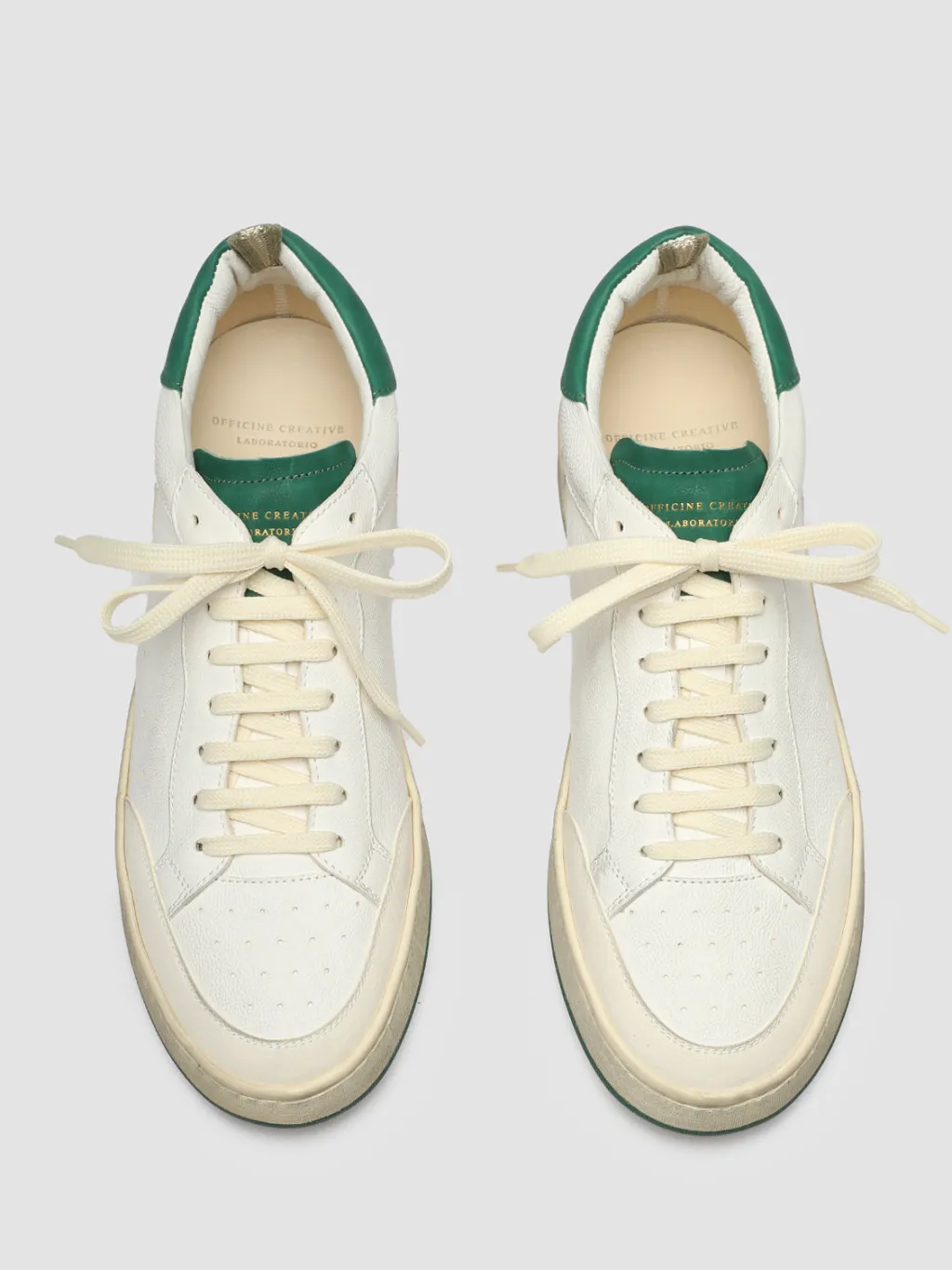 Officine Creative MAGIC 001 - White Leather And Suede Low Top Sneakers