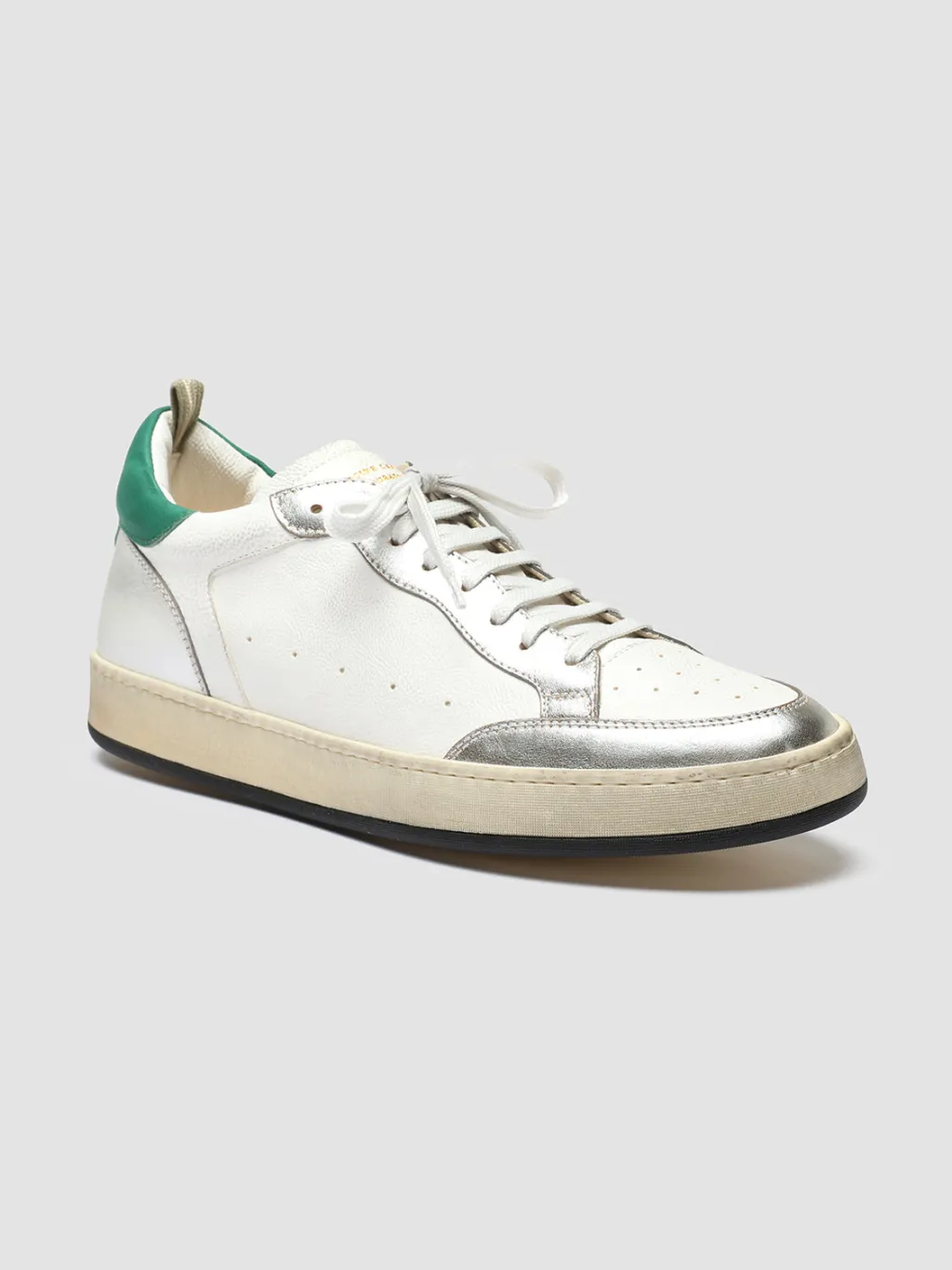 Officine Creative MAGIC 001 - White Leather And Suede Low Top Sneakers