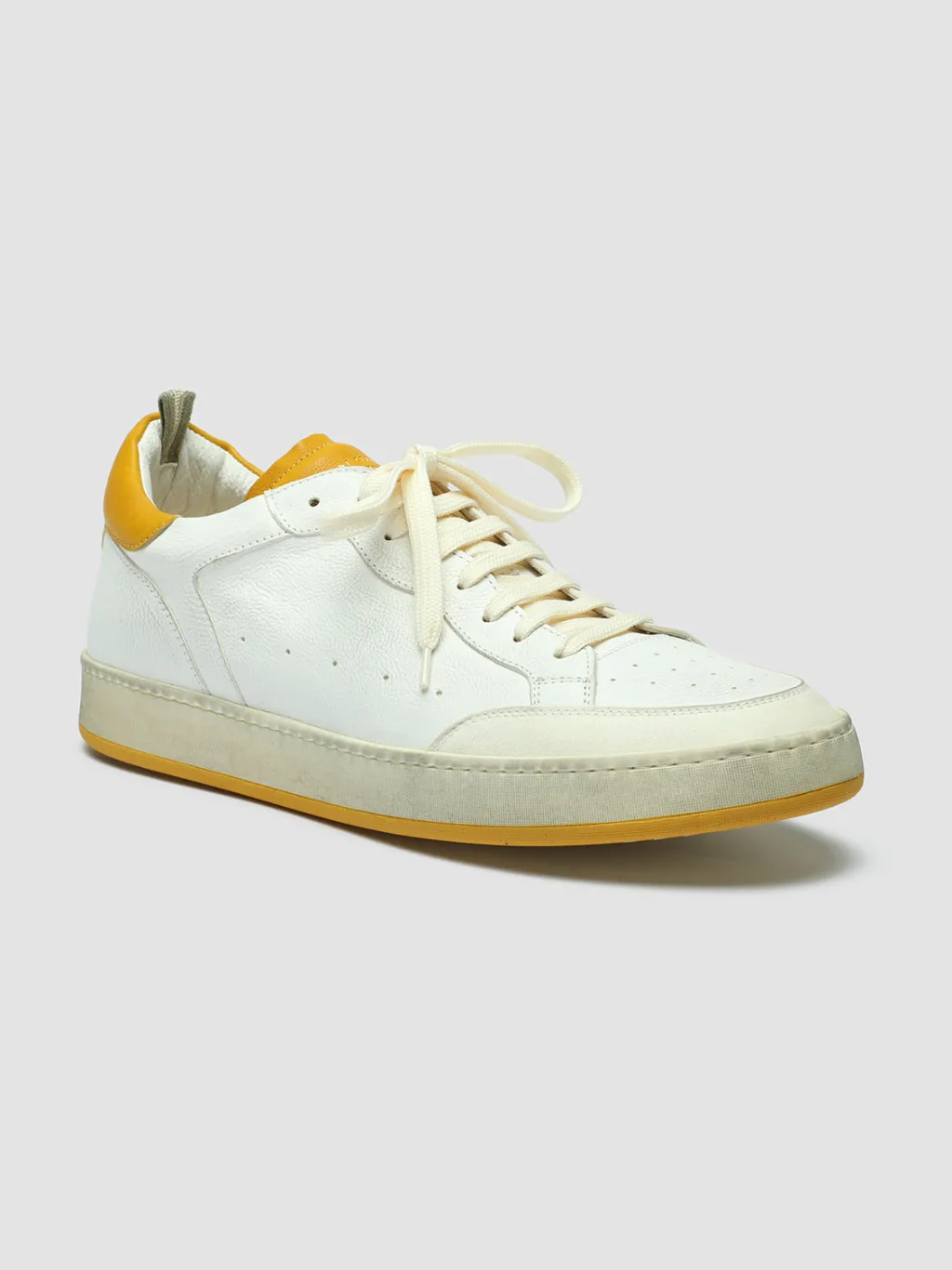 Officine Creative MAGIC 001 - White Leather And Suede Low Top Sneakers