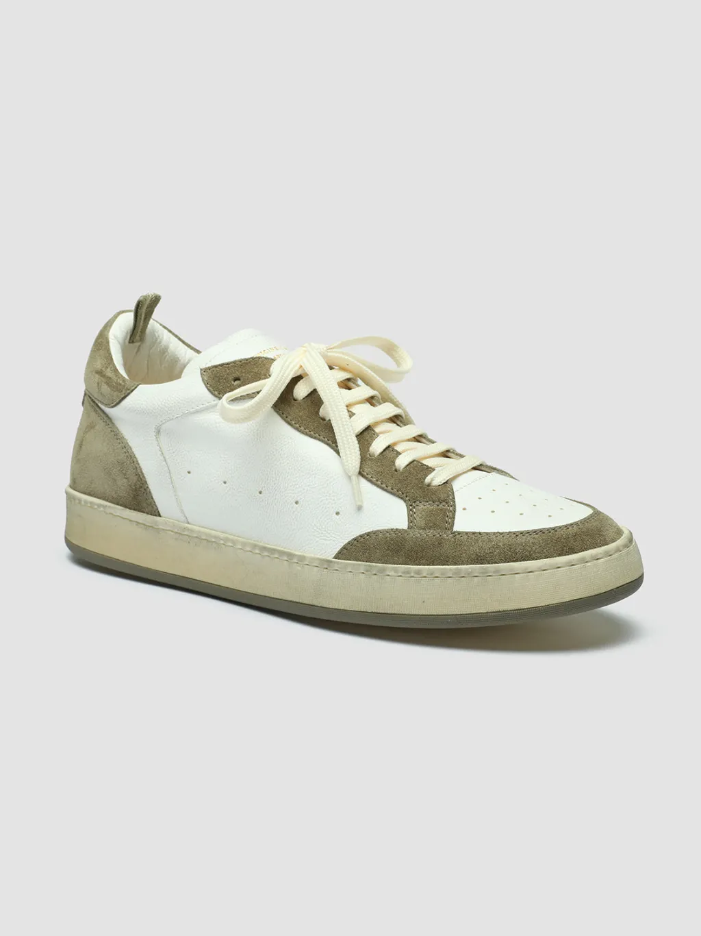 Officine Creative MAGIC 001 - White Leather And Suede Low Top Sneakers