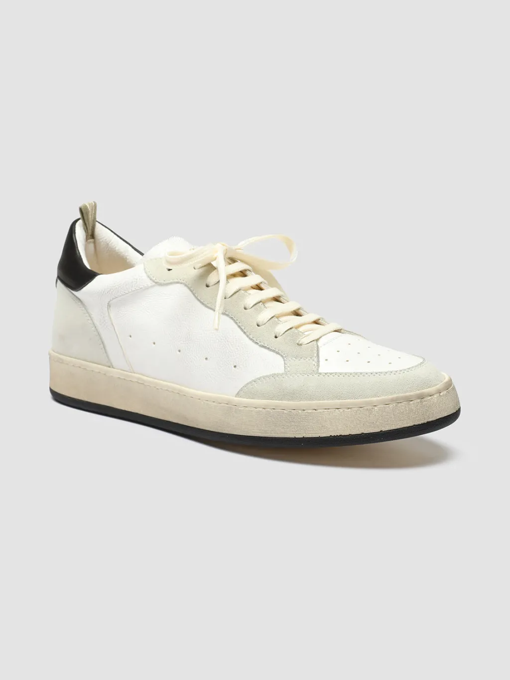 Officine Creative MAGIC 001 - White Leather And Suede Low Top Sneakers