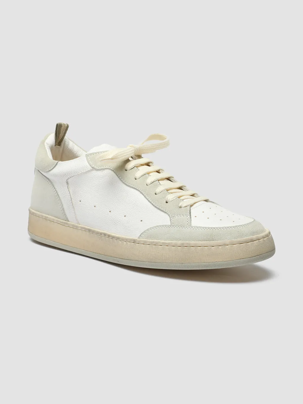 Officine Creative MAGIC 001 - White Leather And Suede Low Top Sneakers