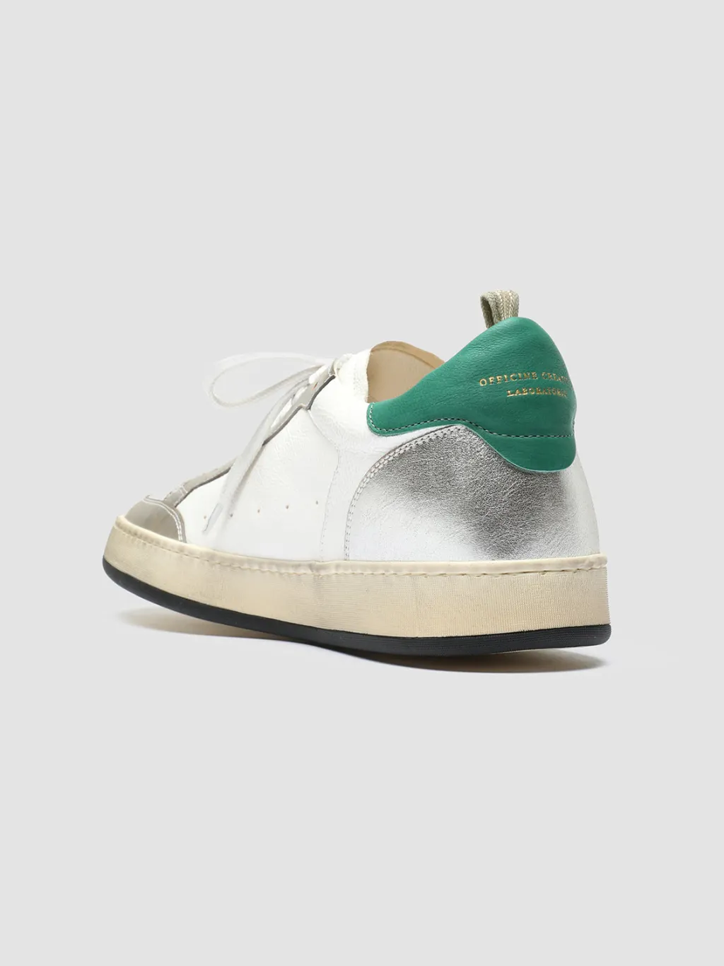 Officine Creative MAGIC 001 - White Leather And Suede Low Top Sneakers