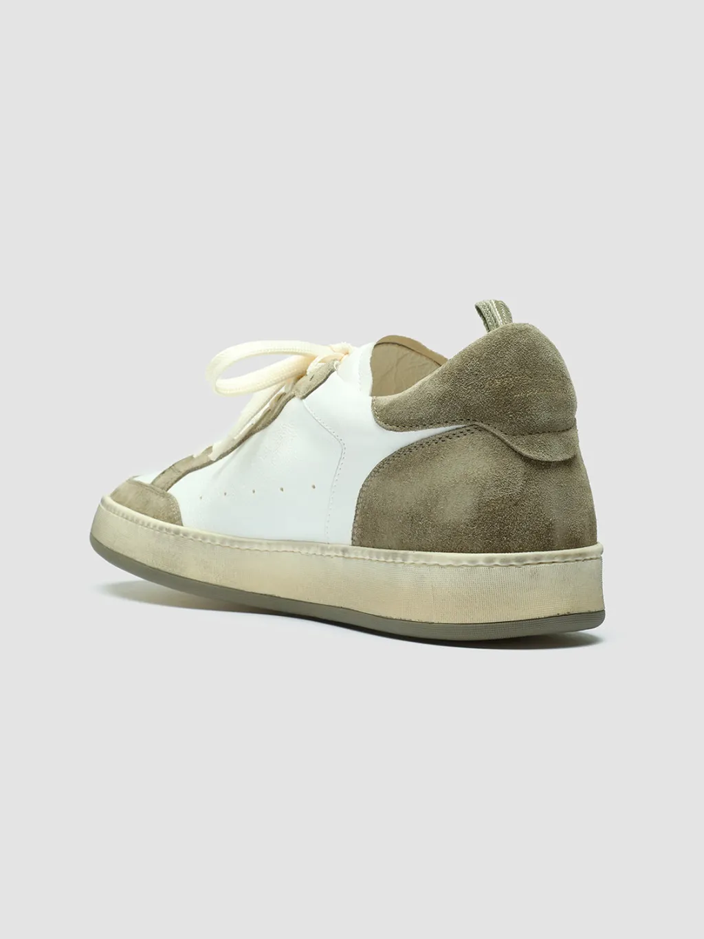 Officine Creative MAGIC 001 - White Leather And Suede Low Top Sneakers