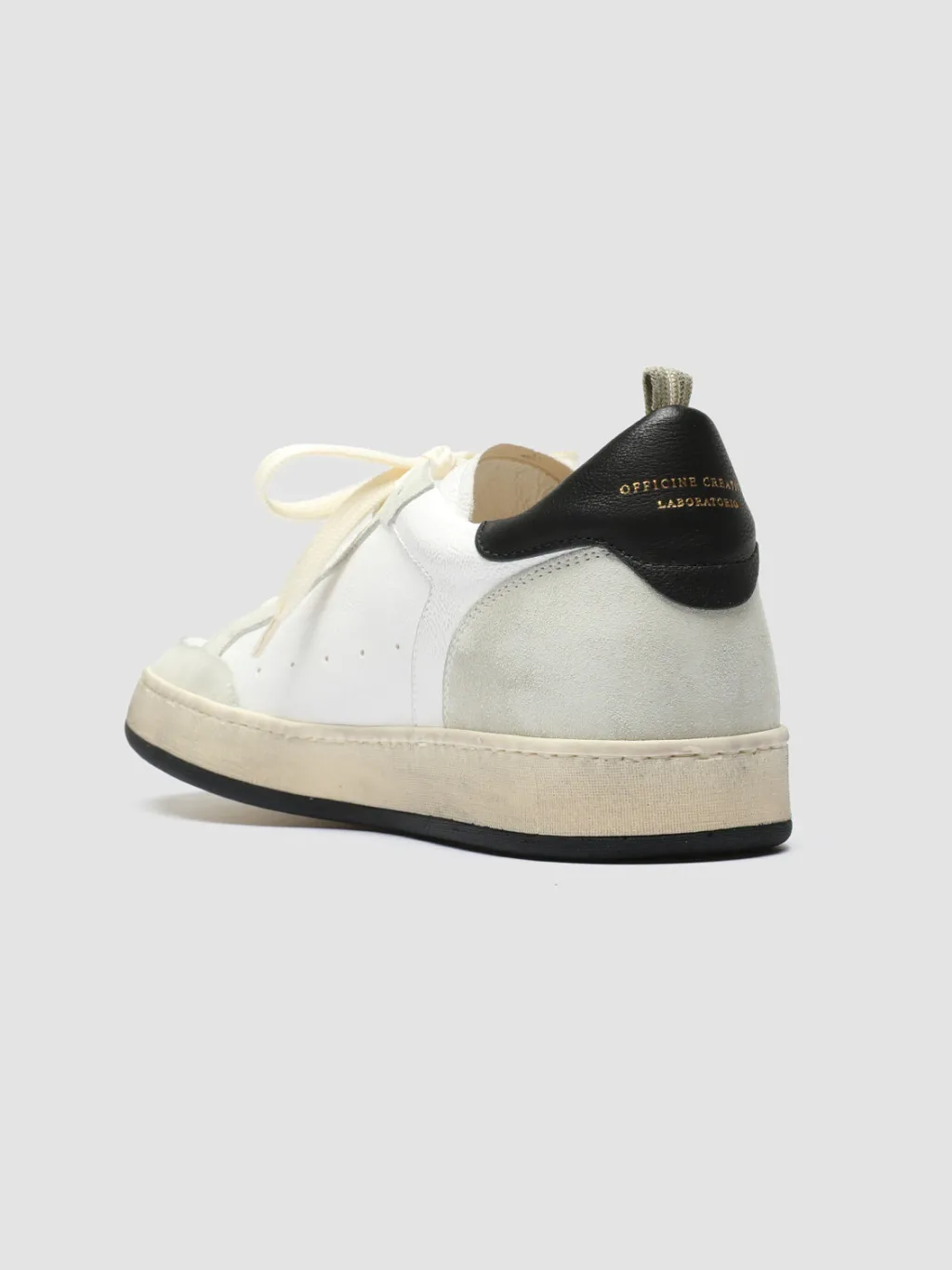 Officine Creative MAGIC 001 - White Leather And Suede Low Top Sneakers
