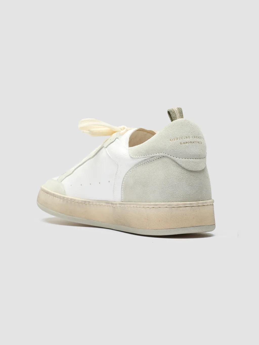 Officine Creative MAGIC 001 - White Leather And Suede Low Top Sneakers