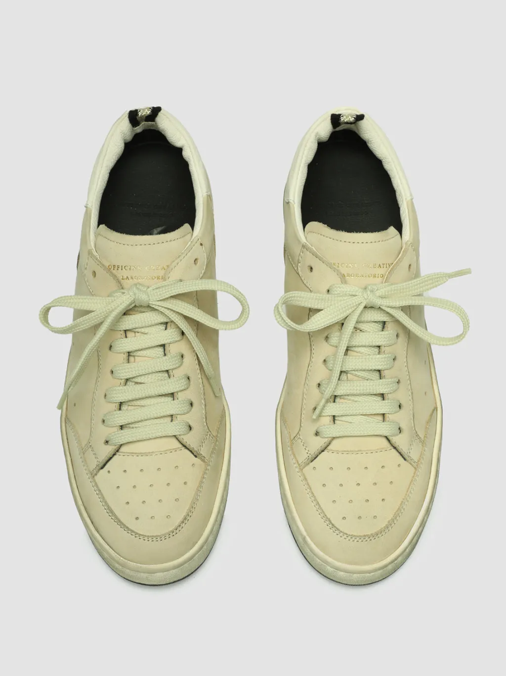 Women Officine Creative MAGIC 102 - White Suede And Leather Low Top Sneakers