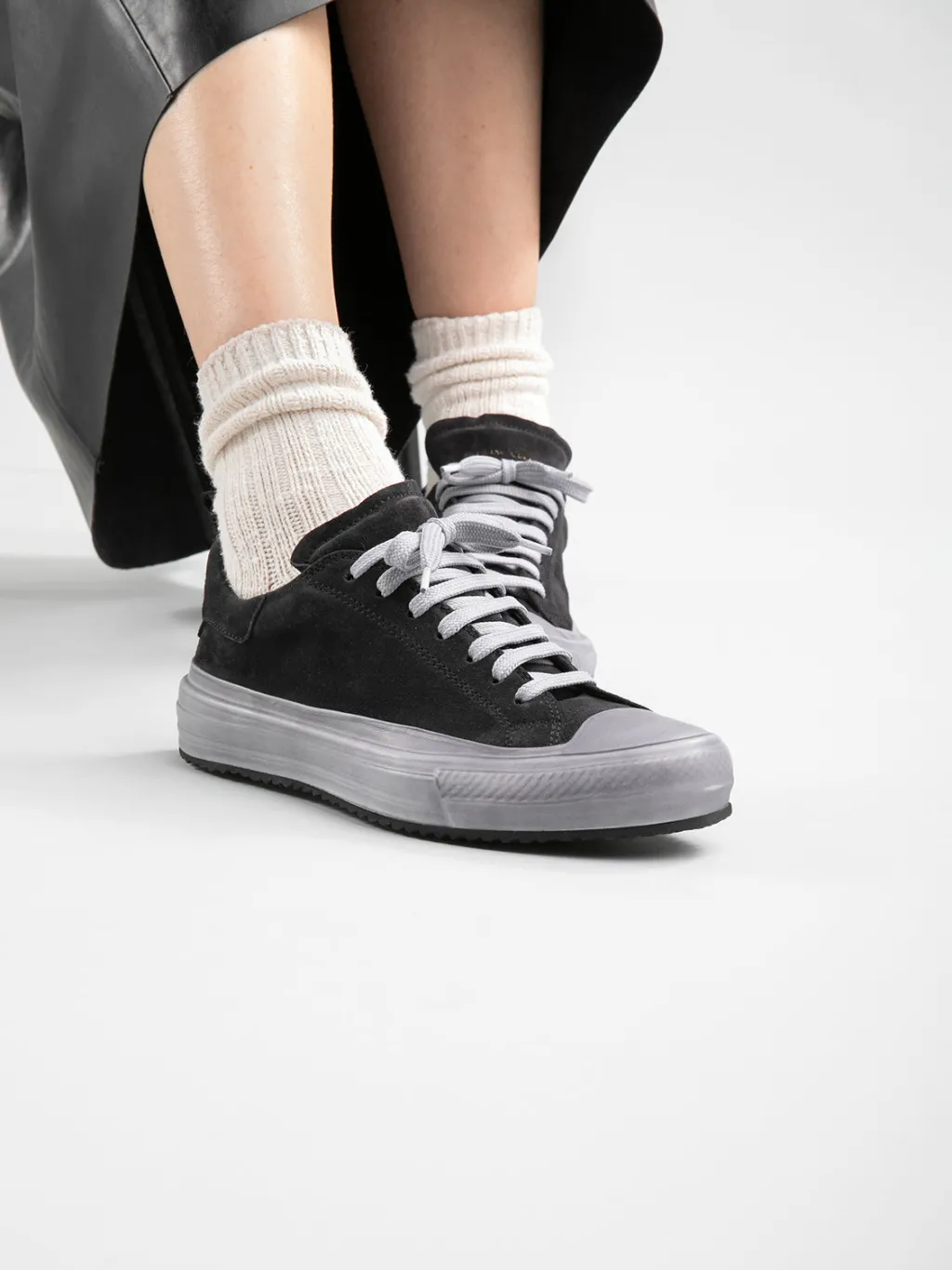 Women Officine Creative MES 105 - Grey Suede Sneakers