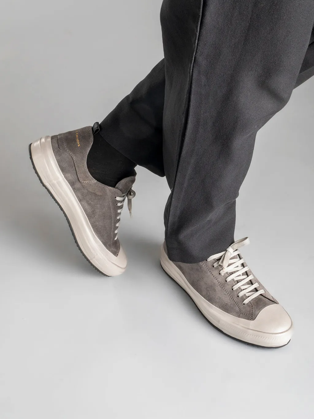 Officine Creative MES 009 - White Suede Sneakers