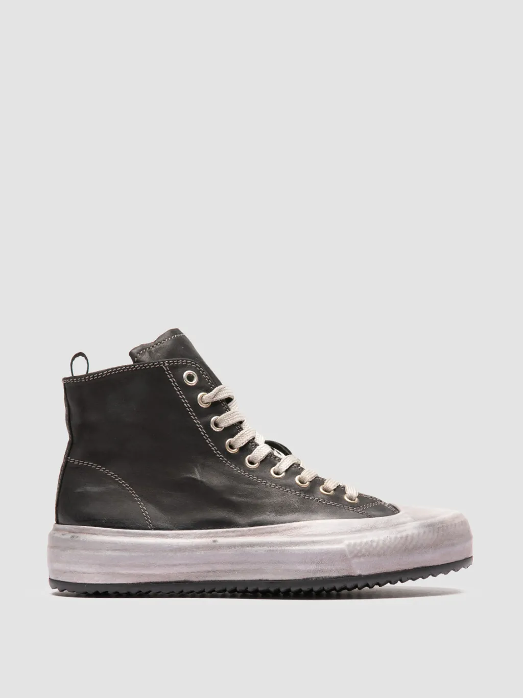 Women Officine Creative MES DD 102 - Black Leather High Top Sneakers