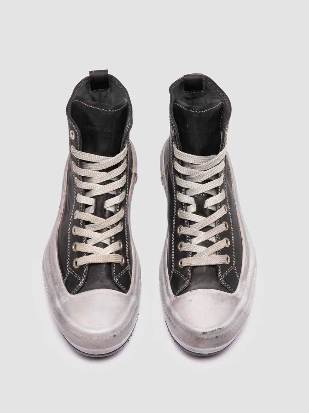 Women Officine Creative MES DD 102 - Black Leather High Top Sneakers