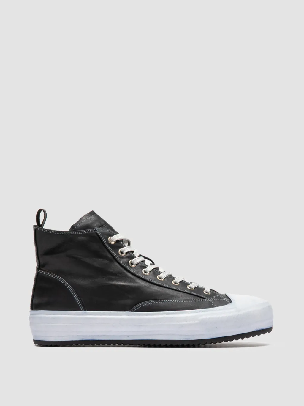 Officine Creative MES DD 002 - Blue Leather High Top Sneakers