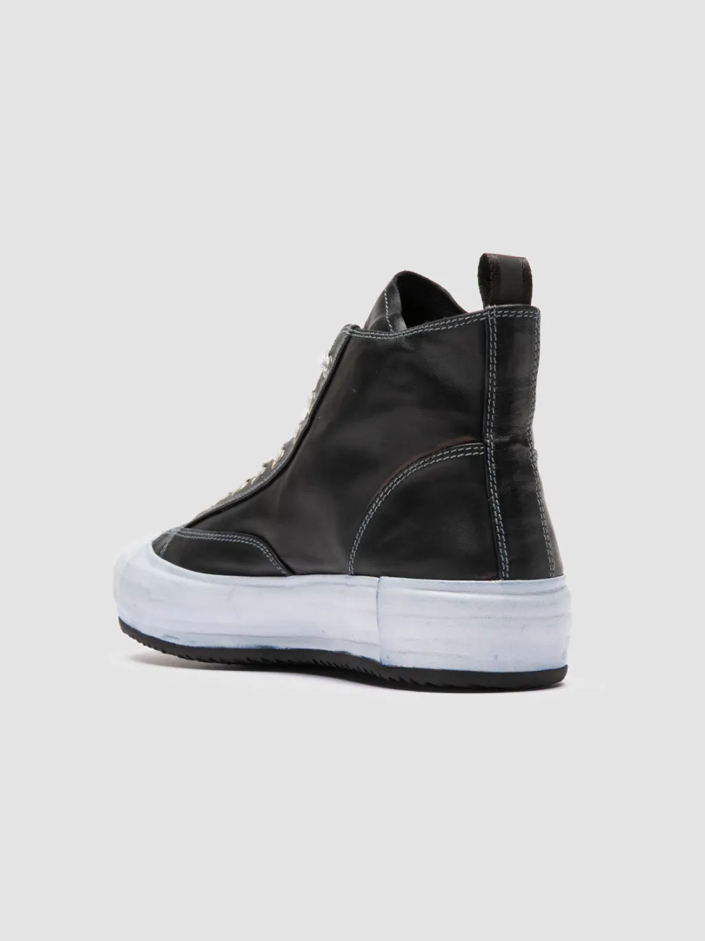 Officine Creative MES DD 002 - Blue Leather High Top Sneakers
