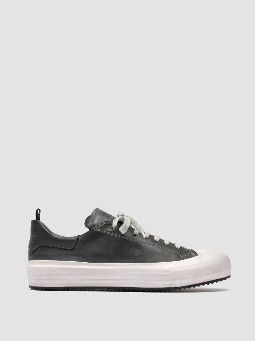 Officine Creative MES DD 001 - Grey Leather Low Top Sneakers