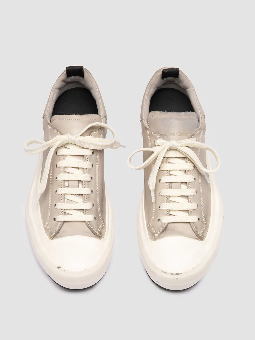 Women Officine Creative MES DD 101 - Grey Leather Low Top Sneakers