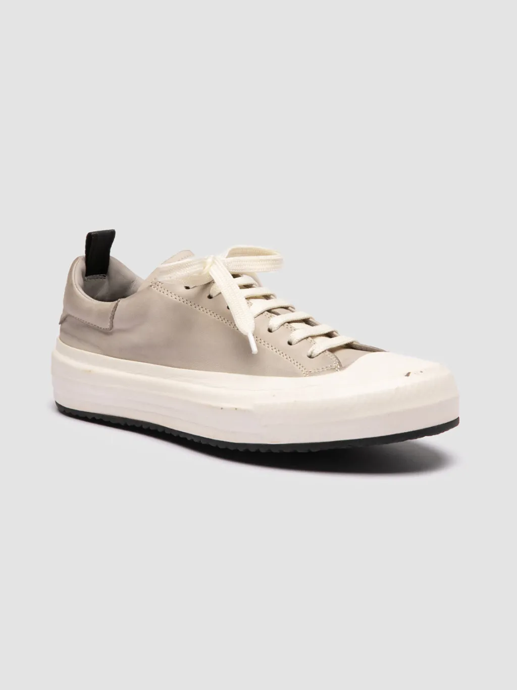 Women Officine Creative MES DD 101 - Grey Leather Low Top Sneakers