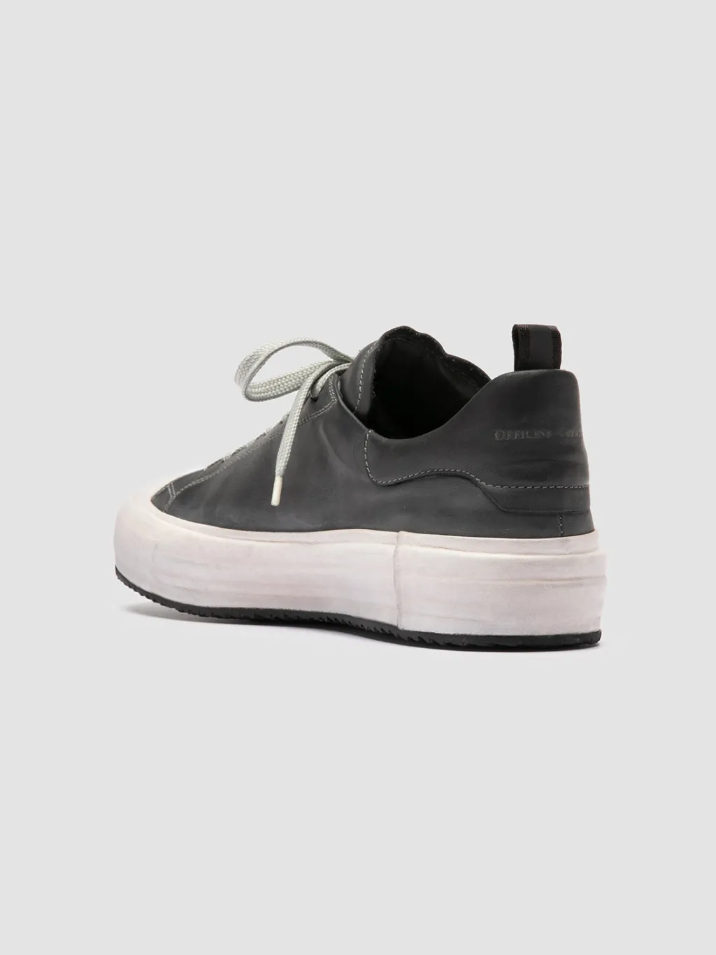 Officine Creative MES DD 001 - Grey Leather Low Top Sneakers