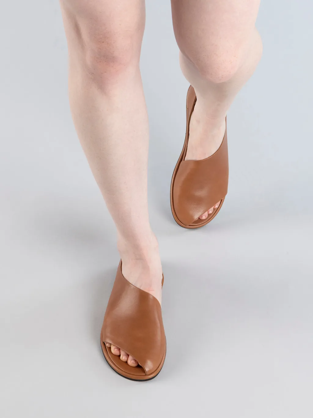 Women Officine Creative MIENNE 102 - Brown Leather Peep Toe Shoes