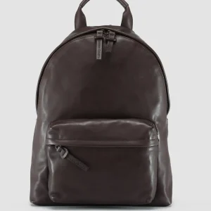 Women Officine Creative MINI PACK - Brown Nappa Leather Backpack