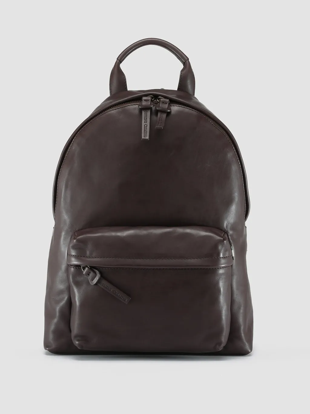 Women Officine Creative MINI PACK - Brown Nappa Leather Backpack