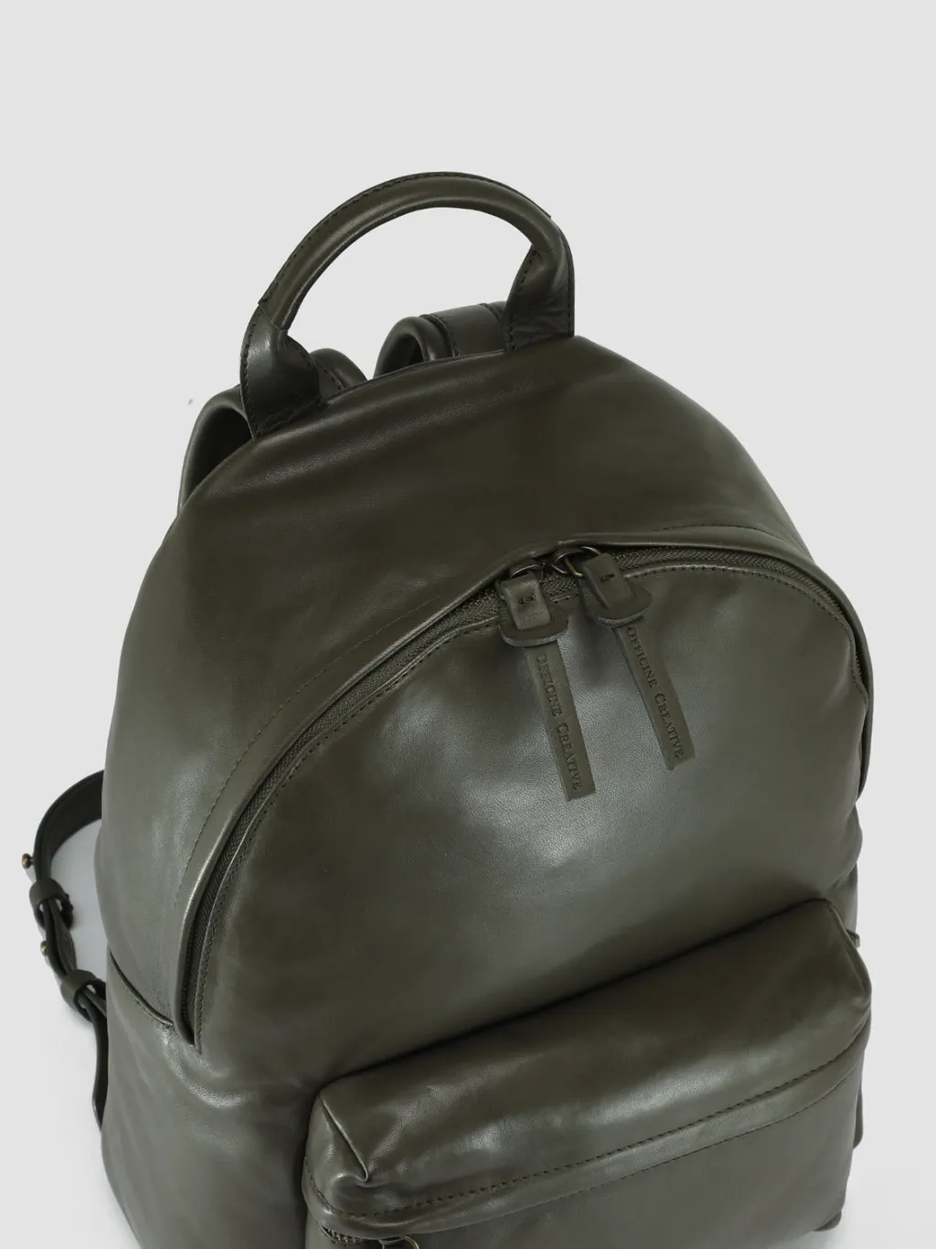 Women Officine Creative MINI PACK - Green Leather Backpack