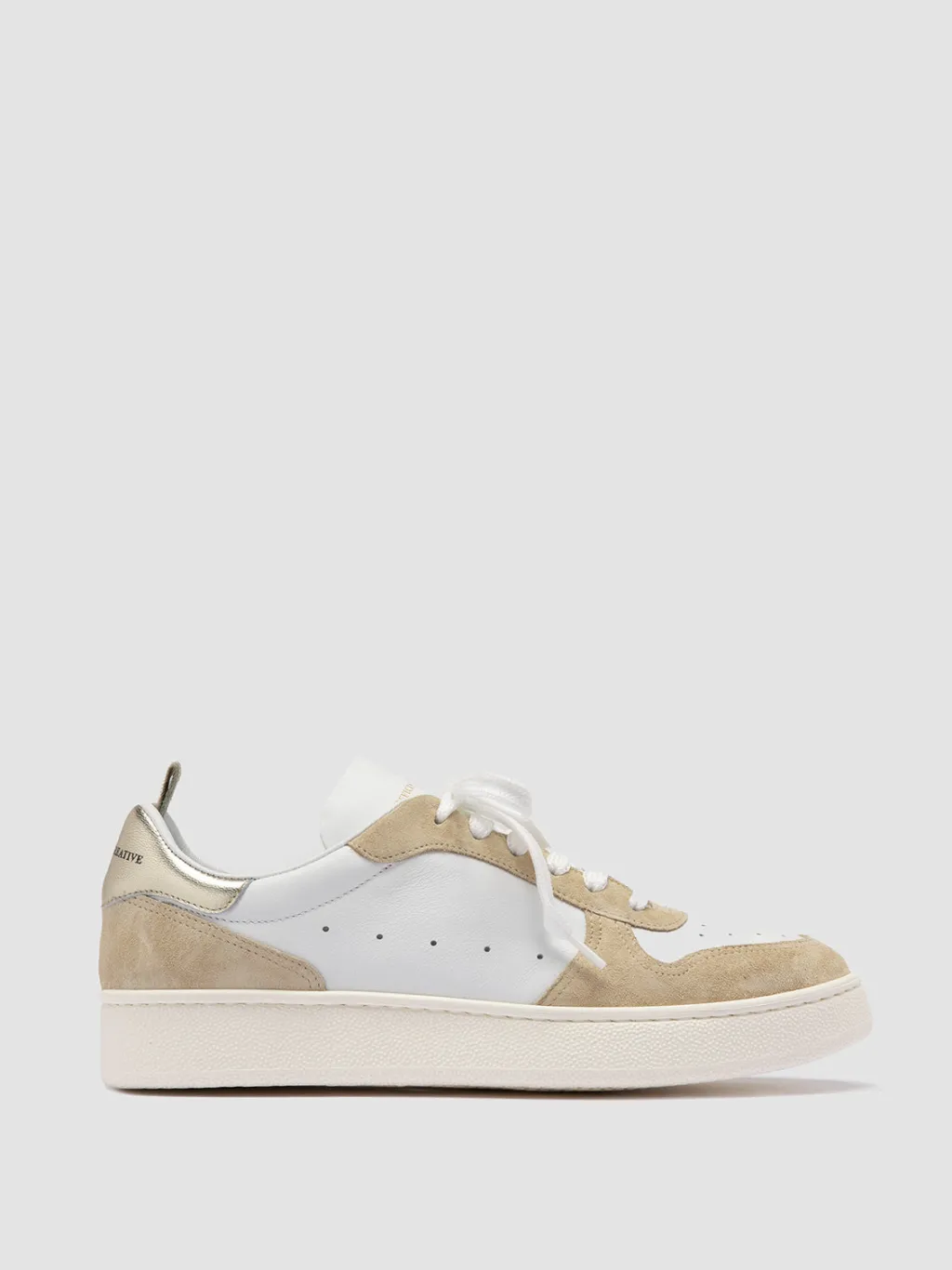 Women Officine Creative MOWER 110 - White Leather And Suede Low Top Sneakers