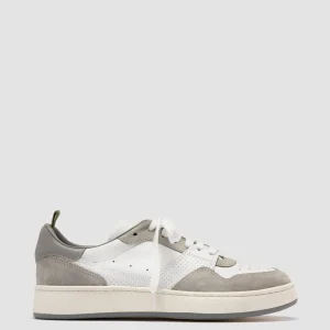 Women Officine Creative MOWER 120 - White Leather And Suede Low Top Sneakers