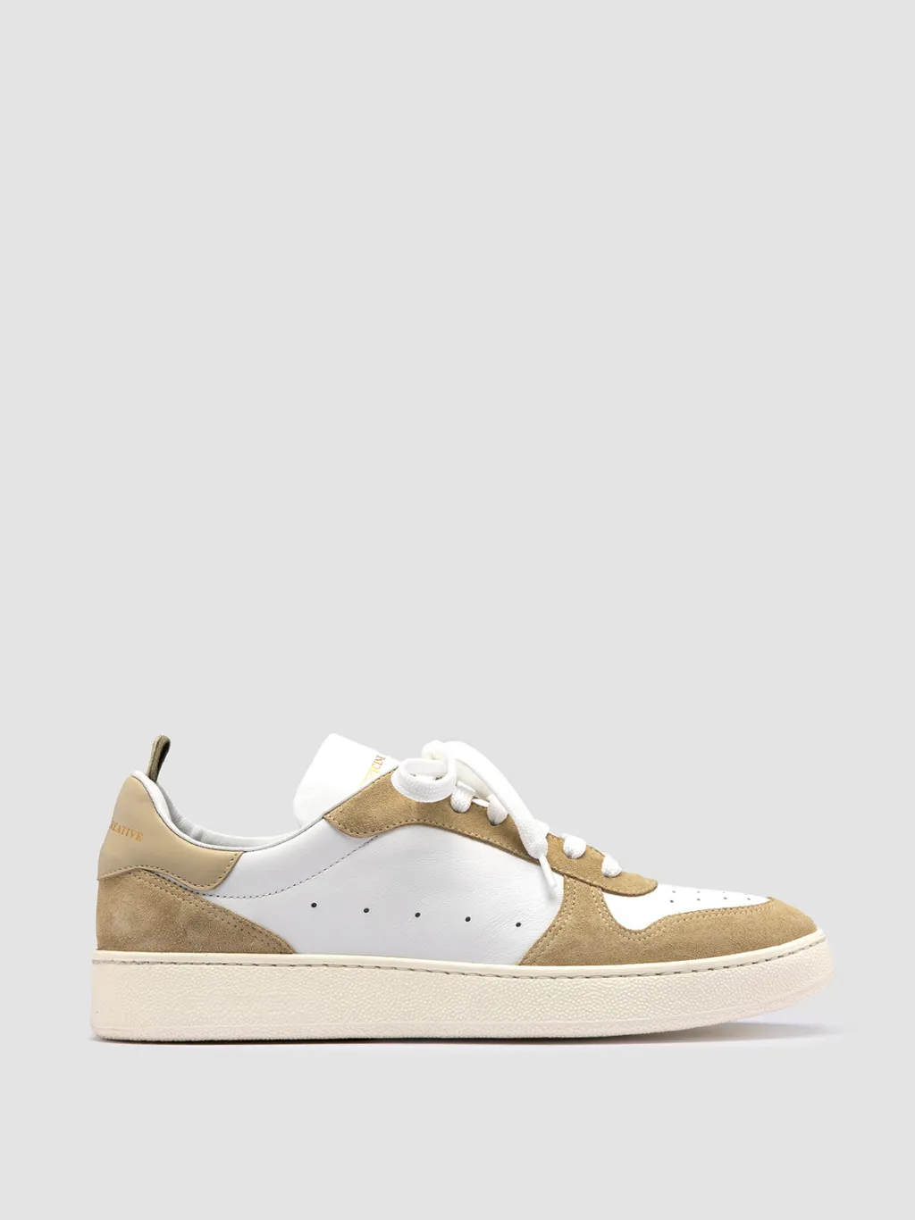 Officine Creative MOWER 008 - White Leather And Suede Low Top Sneakers