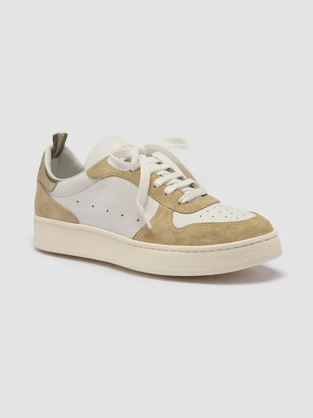 Women Officine Creative MOWER 110 - White Leather And Suede Low Top Sneakers