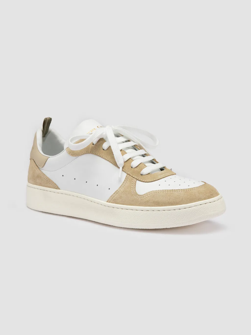 Officine Creative MOWER 008 - White Leather And Suede Low Top Sneakers