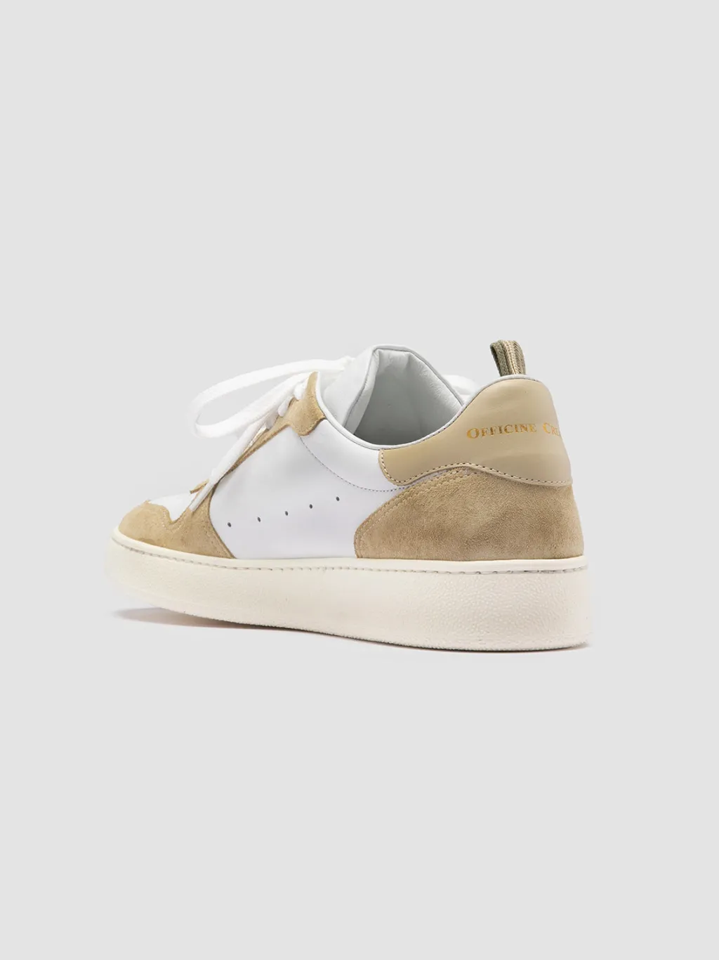 Officine Creative MOWER 008 - White Leather And Suede Low Top Sneakers